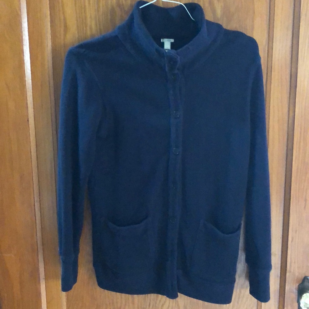 J. Crew navy funnel fisherman’s sweater